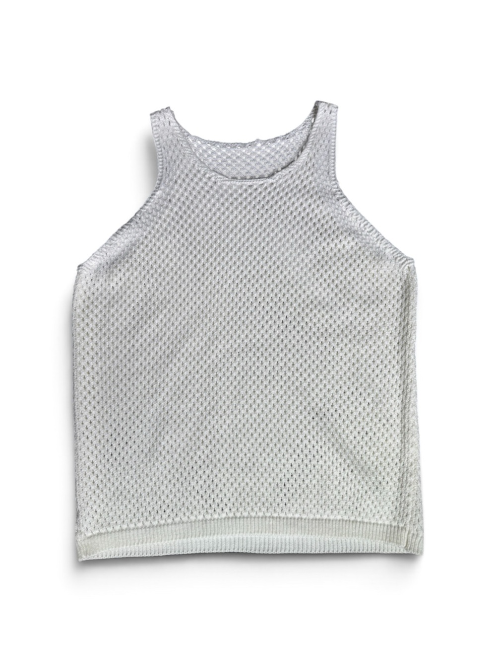 White Mesh Tank Top